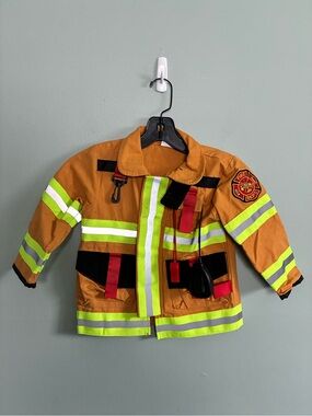 Teetot Firefighter Jacket Sz 3-4 Halloween Dress Up Child's Fire Fighter TOP